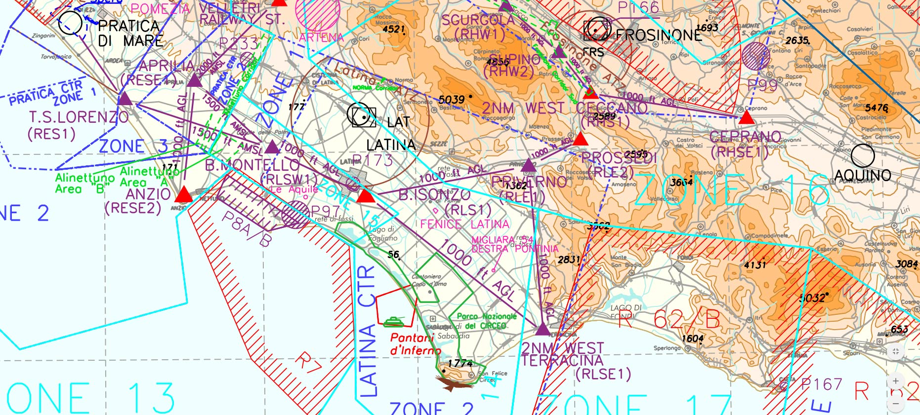 Carta Aeronautica Fenice Latina